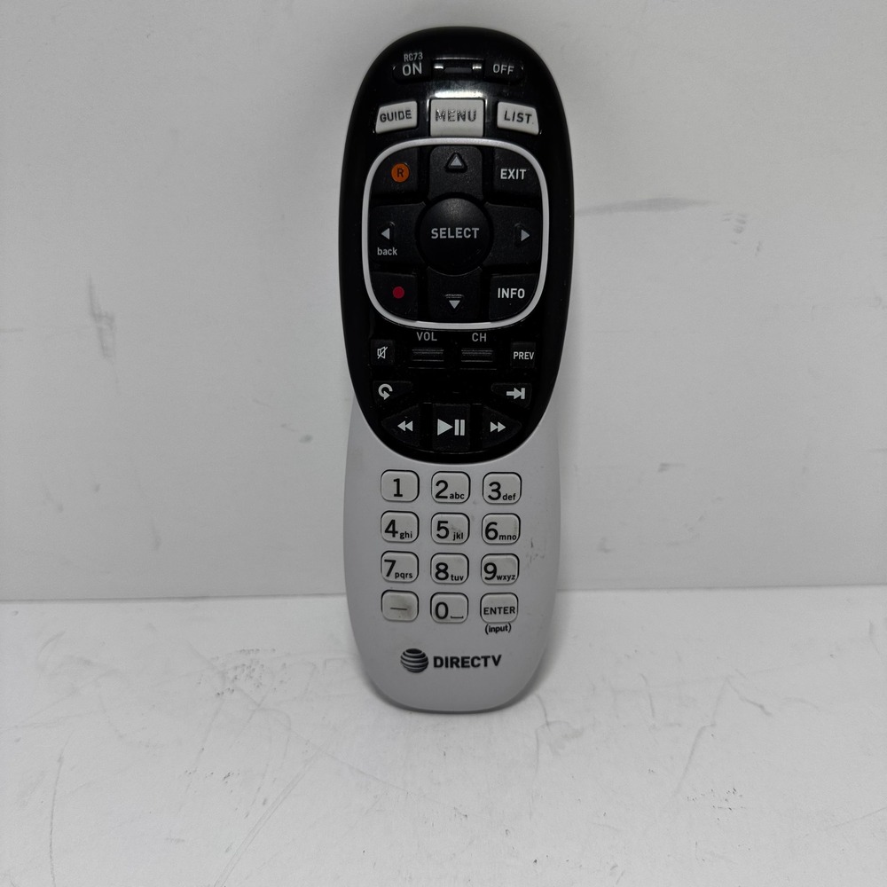 Directv RC73 Genie Remote Control Universal RF IR Black Silver RC73